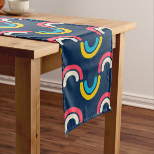 Multicolor semi-circle Pattern Long Table Runner