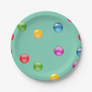 Multicolor Shiny Polkadot Confetti DIY Background Paper Plate