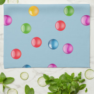 Multicolor Shiny Polkadot Confetti DIY Background Tea Towel