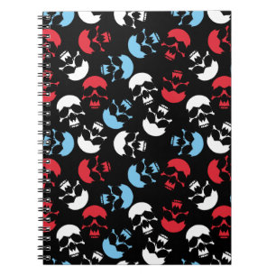 Multicolor Skull Pattern Notebook
