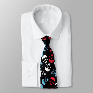 Multicolor Skull Pattern Tie