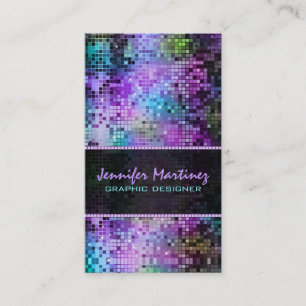 Multicolor Sparkles & Glitter Pattern 3 Business Card