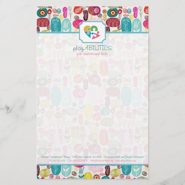 Multicolor Sparkles & Glitter Pattern 3 Stationery (Front)