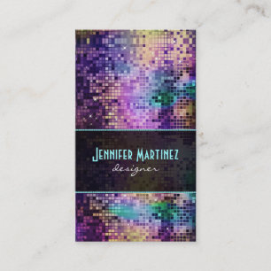 Multicolor Sparkles & Glitter Pattern Business Card