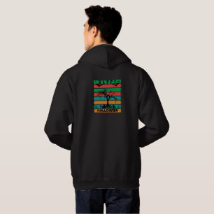 Multicolor Stripe Cemetery with Bats and Tree Hoodie