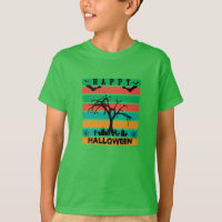 Multicolor Stripe Cemetery with Bats and Tree