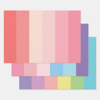 Multicolor Stripe Wrapping Paper Sheet