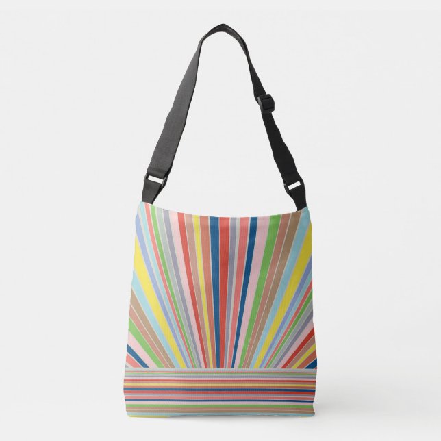 Multicolor striped crossbody bag (Front)
