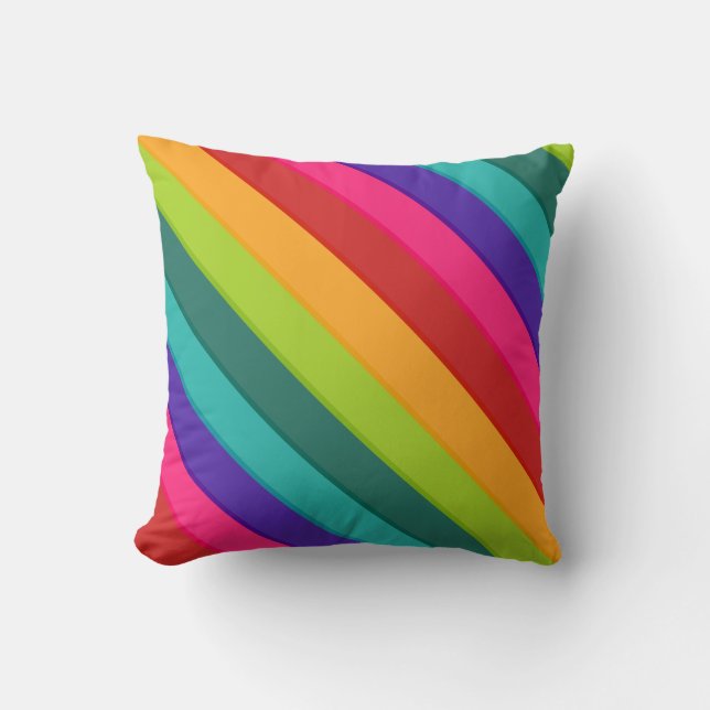 Multicolor Striped Cushion (Front)