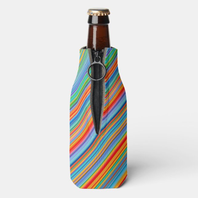 Multicolor Striped Pattern Bottle Cooler (Bottle Back)