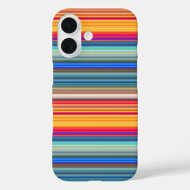 Multicolor Striped Pattern Case-Mate iPhone Case (Back)