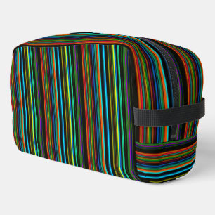 Multicolor Striped Pattern Dopp Kit