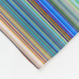Multicolor Striped Pattern Fleece Blanket