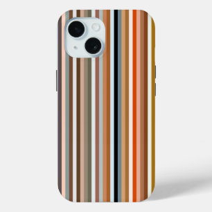 Multicolor Striped Pattern iPhone 15 Case