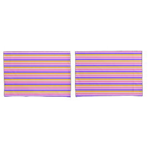 Multicolor Striped Pattern Pillowcase