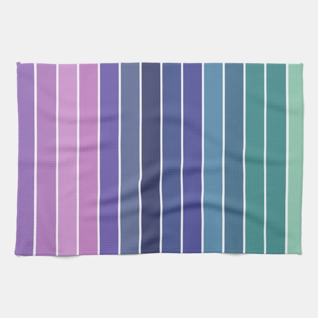 Multicolor Striped Pattern Tea Towel (Horizontal)
