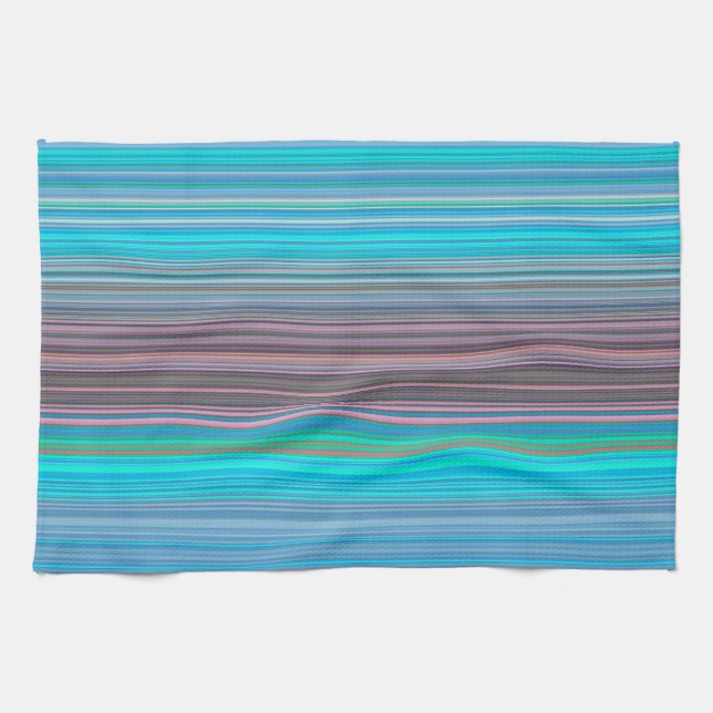 Multicolor Striped Pattern Tea Towel (Horizontal)