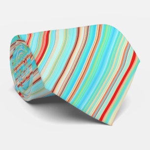 Multicolor Striped Pattern Tie