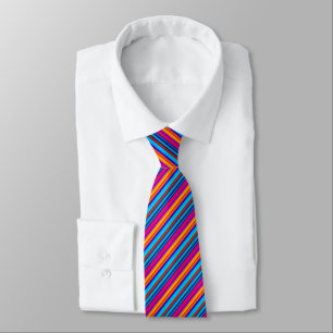 Multicolor Striped Pattern Tie