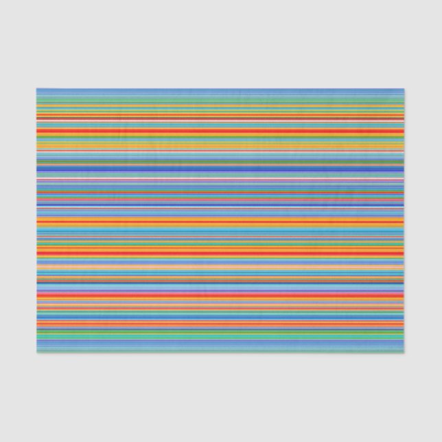 Multicolor Striped Pattern Tissue Paper (Front)