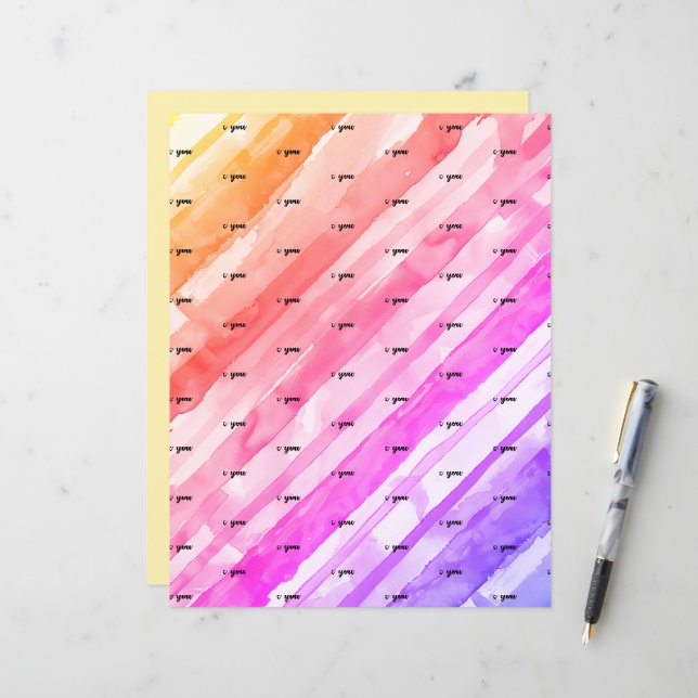 Multicolor stripes SCV 1da Thank you (Front/Back In Situ)