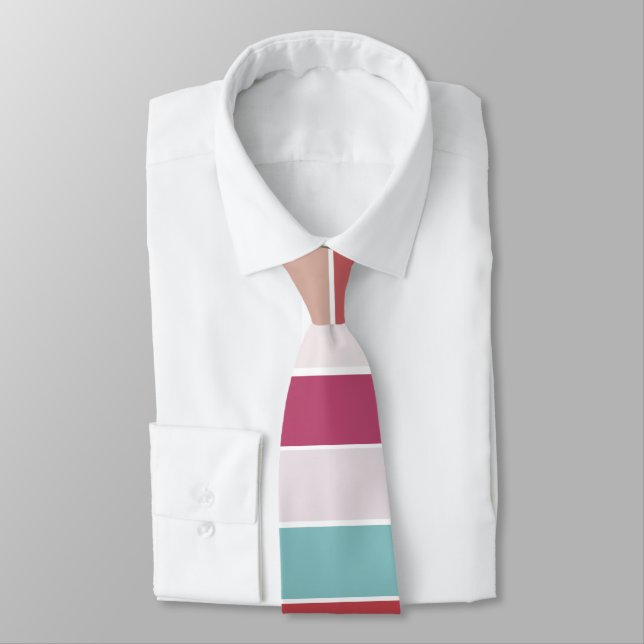 Multicolor Stripes Tie (Tied)