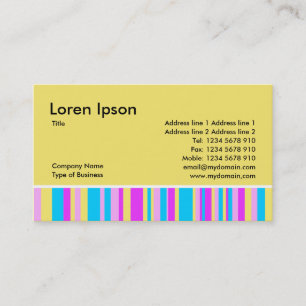 Multicolor Stripes - Yellow Business Card