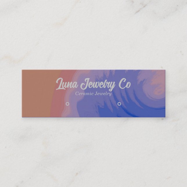 Multicolor Surf Wave Jewellery Business Card (Front)