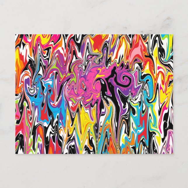 Multicolor Swirl Postcard (Front)