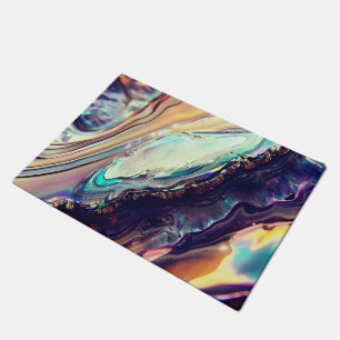 Multicolor Swirling Stripes of Igneous Rock  Doormat