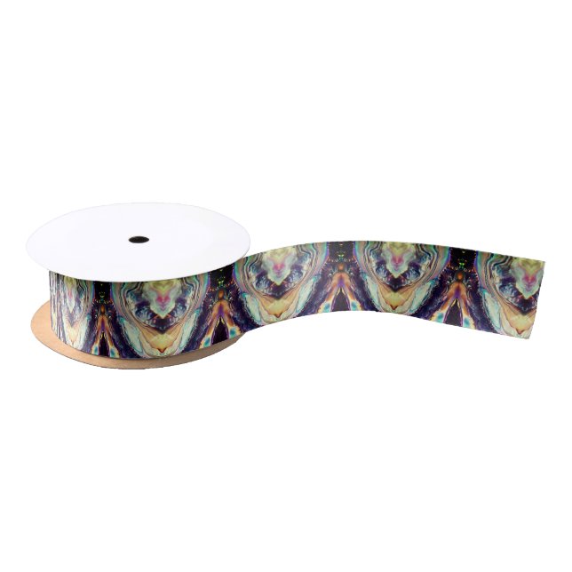Multicolor Swirling Stripes of Igneous Rock  Satin Ribbon (Spool)