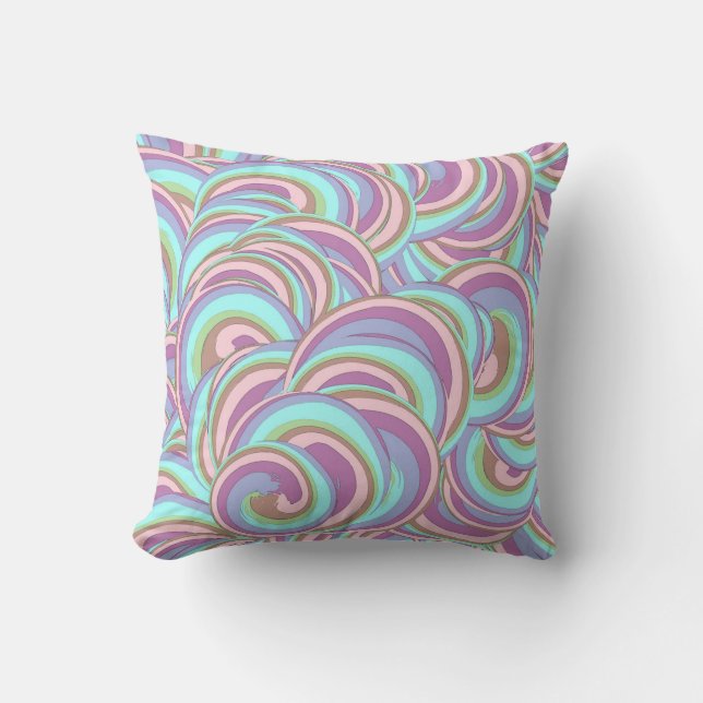 Multicolor Swirls Pattern Cushion (Front)