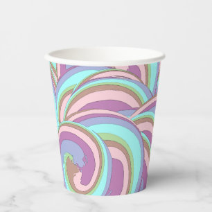 Multicolor Swirls Pattern Paper Cups
