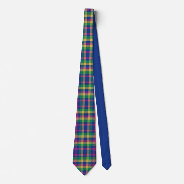 Multicolor tartan tie (Front)