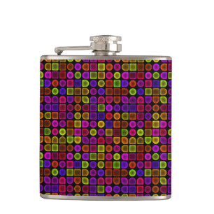 Multicolor Texture Hip Flask