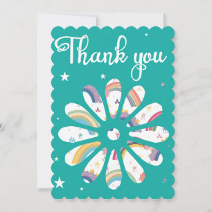 Multicolor Thank You Card