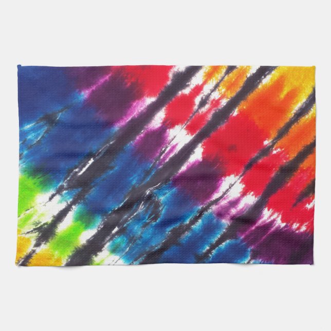 Multicolor Tie-Dye Tea Towel (Horizontal)