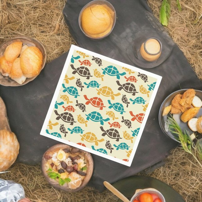 Multicolor Tortoise  Napkin (dinner napkin)