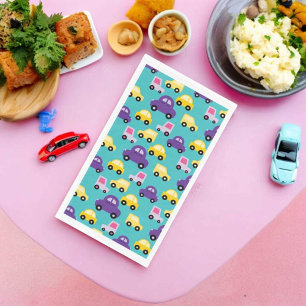Multicolor Toy Cars Pattern Napkin