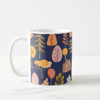 Multicolor Trees: Mid Autumn Vintage Coffee Mug