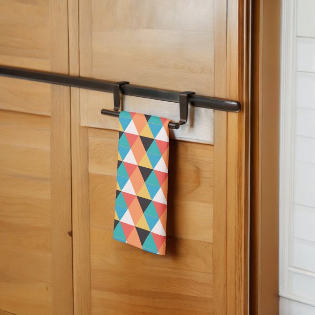 Multicolor Triangle Pattern Tea Towel (kitchen towel)