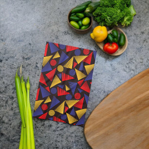 Multicolor Triangle Pattern Tea Towel