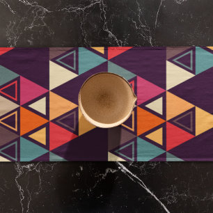 Multicolor Triangle Shapes Cutting Board Long Table Runner