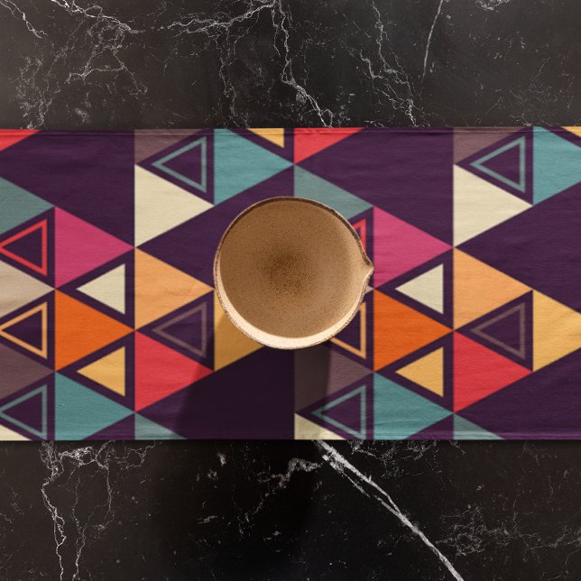 Multicolor Triangle Shapes Cutting Board Long Table Runner (triangle  table runner)
