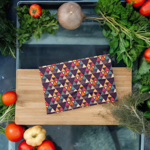Multicolor Triangle Shapes  Tea Towel