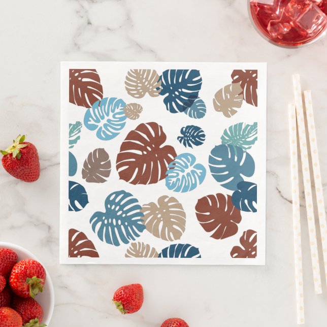 Multicolor Tropical Leaves 11 Napkin (Insitu)