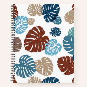 Multicolor Tropical Leaves 11 Notebook
