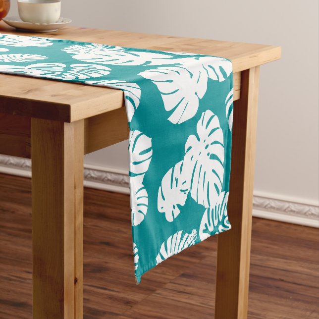Multicolor Tropical Leaves 3 Long Table Runner (In Situ)