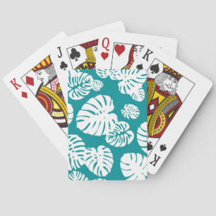 Multicolor Tropical Leaves 3 Playing Cards