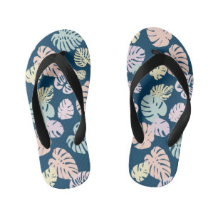 Multicolor Tropical Leaves 4 Kid's Jandals